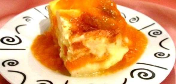 Манная запеканка с абрикосом