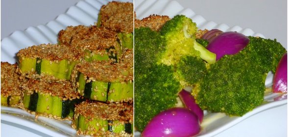 Гарнир или закуска овощная (цуккини + брокколи)