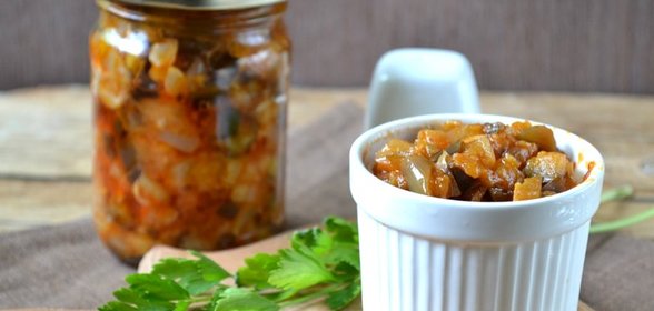 Кабачково-баклажанная икра на зиму