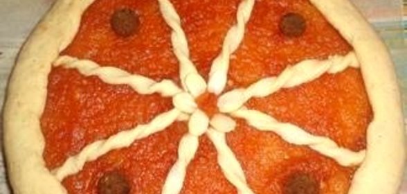 Песочный пирог с яблочным повидлом