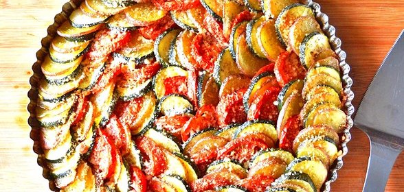 Кабачки, запеченные с картошкой