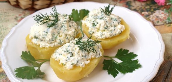 Картофель с творогом