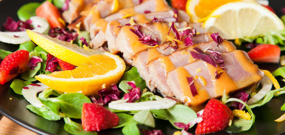 Тунец на гриле