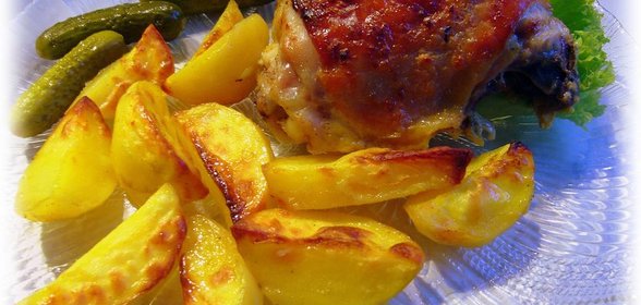 Запеченная курица с картошкой „У мамы в гостях