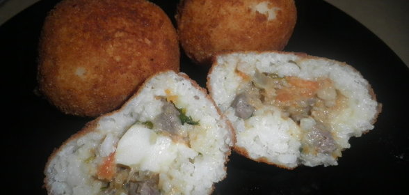 Аранчини с утиным рагу и сыром