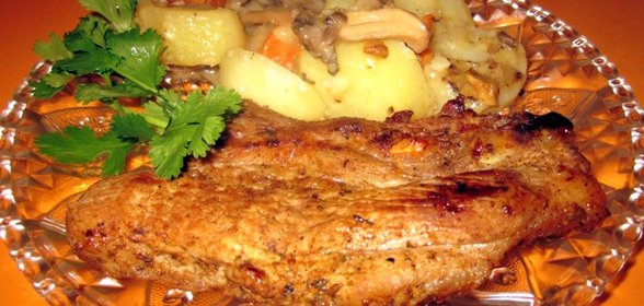 Ребрышки на сковородке гриль