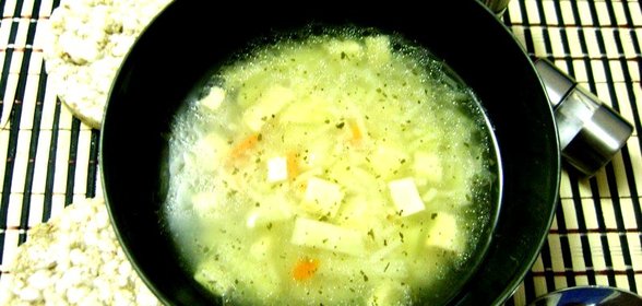 Английский суп с копченым сыром