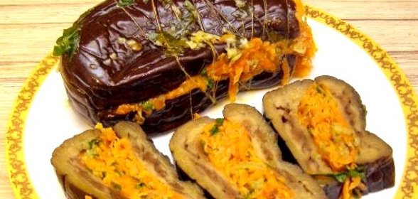 Синенькие с морковкой на зиму