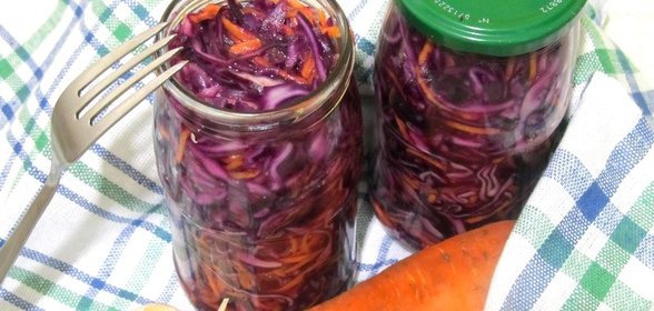 Капуста краснокочанная маринованная
