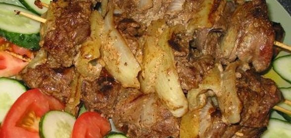 Шашлычки из куриной печени