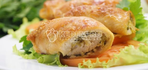 Куриные рулетики с сыром и зеленью