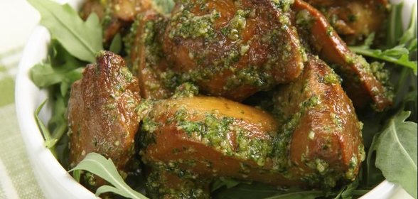 Грибы с песто