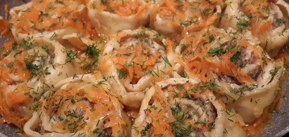 Ленивые пельмени-штрудельки