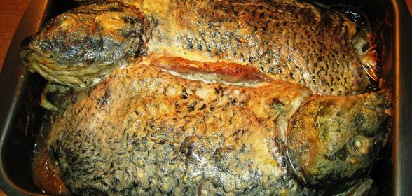 карп сметанно-чесночный