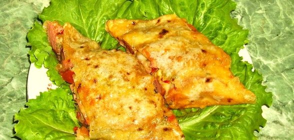 Рулет из лаваша в духовке