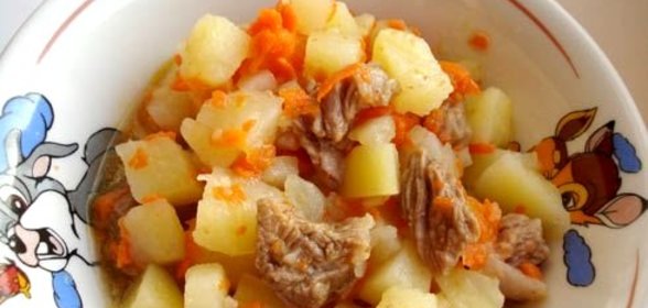 Телятина с картошкой
