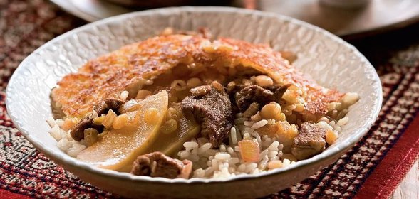 Персидский плов с айвой