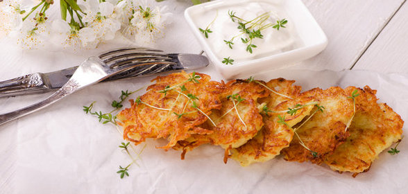 Картофельные драники с куриным фаршем