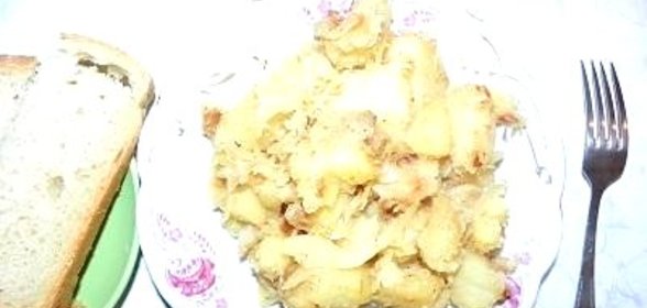 Картошка с квашеной капустой