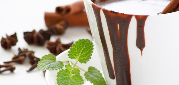 Горячий шоколад с мятой