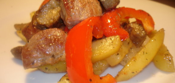 Свинина с овощами быстрая