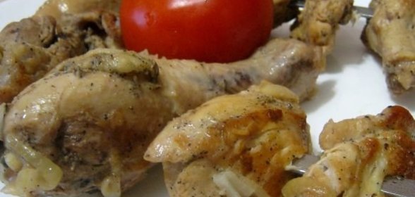 Шашлык из курицы с перцем и уксусом