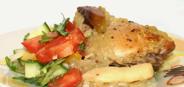 Закуска из спаржи с ветчиной