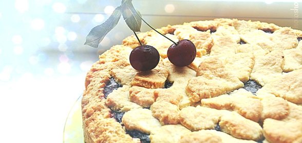 Клубничный пирог на песочном тесте