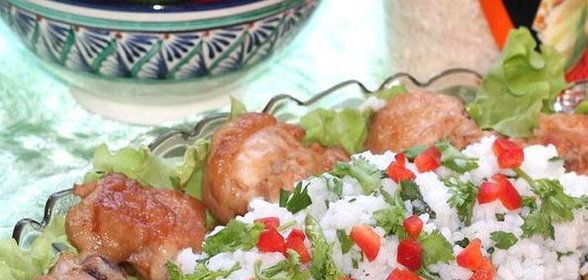 Куриные грудки в остро-сладком соусе с яблочным соком и имбирем