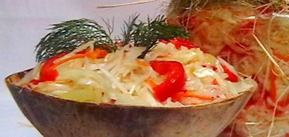 Капуста с перцем на зиму