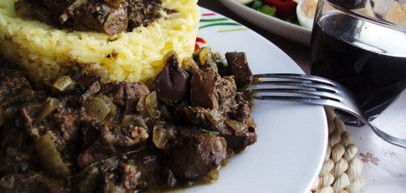 Чанфайна - куриная печень по-испански