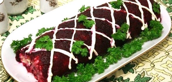 Сельдь под шубой рулетом