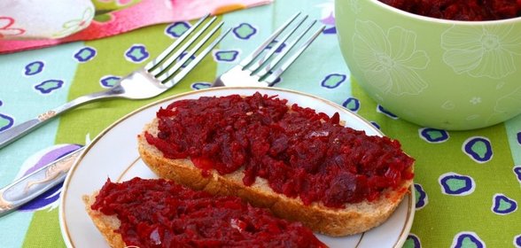 Свекольная икра из варёной свёклы