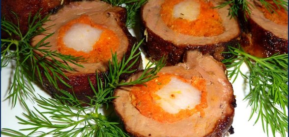 Рулетики из телячьей печени (на любителя)