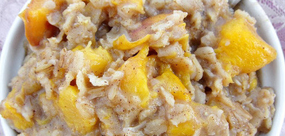 Овсяная каша с мятой и ананасом