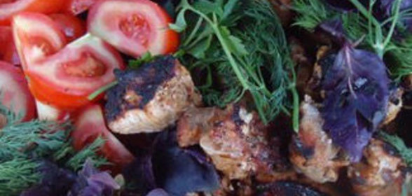 Шашлык из курицы с соусом-маринадом Kikkoman