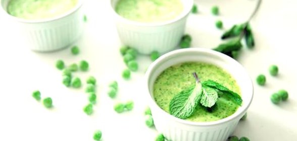 Флан из зеленого горошка