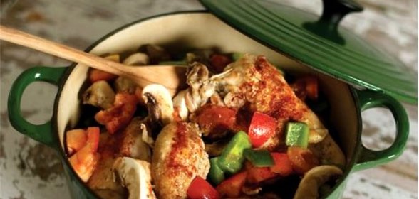 Индейка с шампиньонами