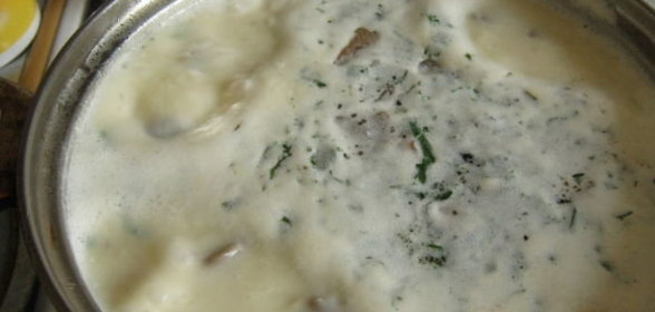 Грибной суп с картофелем и сыром
