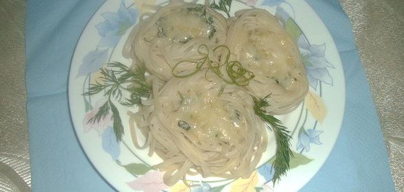 Гнёзда со шпинатом