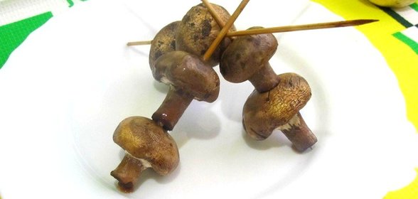 Шашлычки из шампиньонов