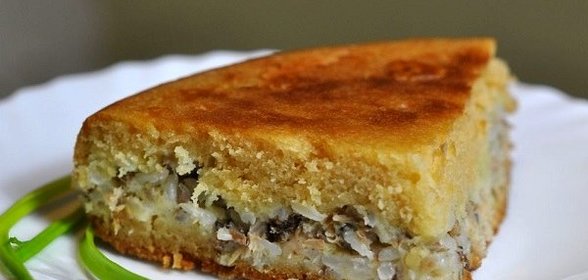 Пирог с консервированной сайрой