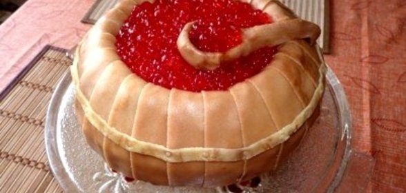 Торт Бочонок с икрой
