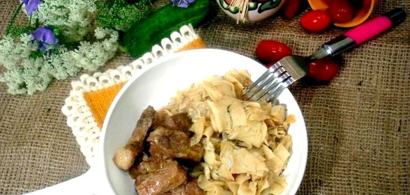 Лазанки с капустой и мясом