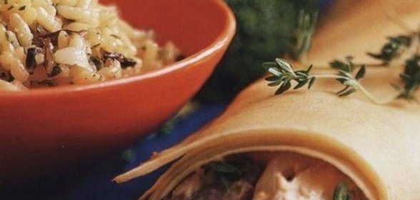 Блинчики-крепы с курицей и грибами