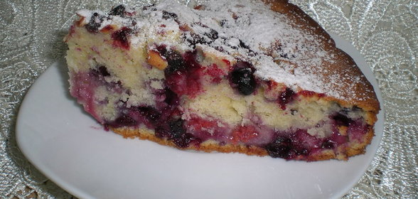 Пирог с замороженными ягодами