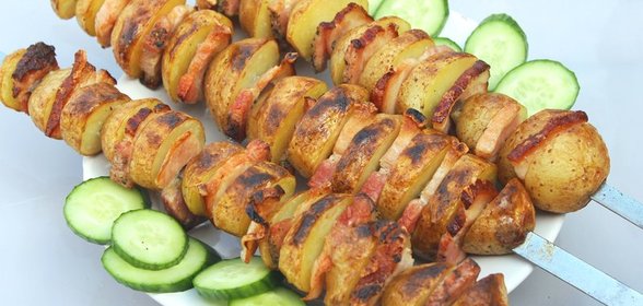Кебаб из молодой картошки
