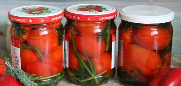 Маринованные помидоры со сладким перцем