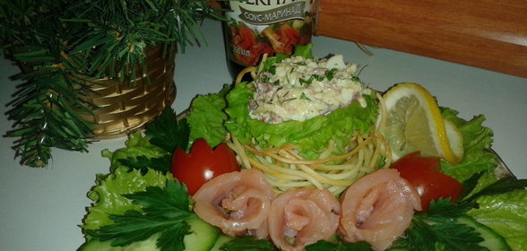 Сырное лукошко с семгой