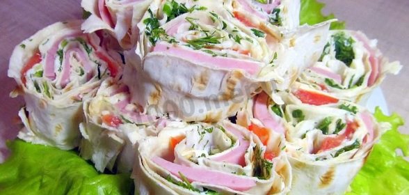 Лаваш с колбасой